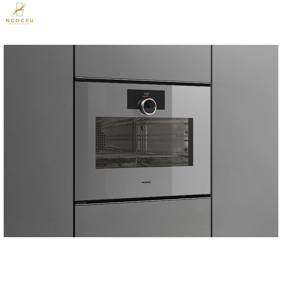 Lò nướng kèm hấp cánh trái Gaggenau Minimalistic GS241130 Sterling