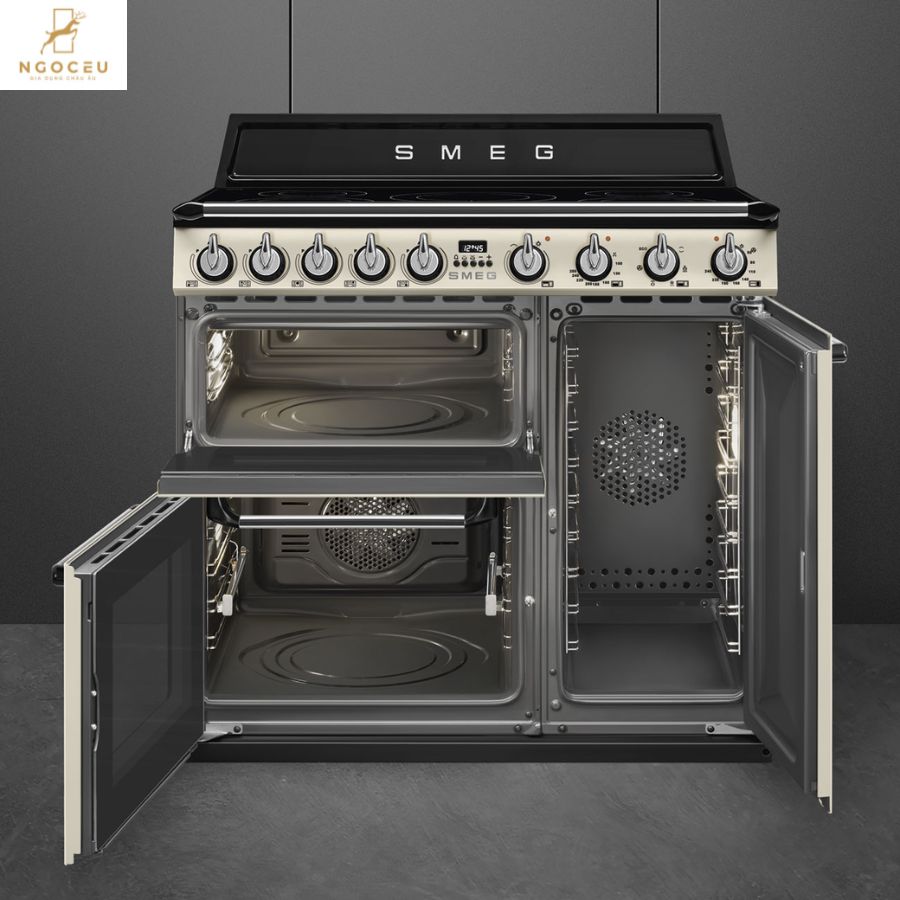 Bếp từ hỗn hợp kèm lò nướng Smeg TR93IP2