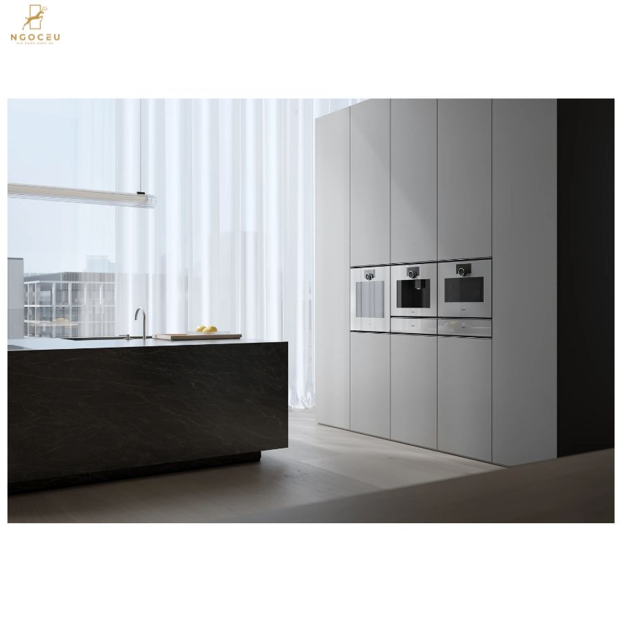 Lò nướng kèm hấp cánh phải Gaggenau Minimalistic GS250130 Sterling