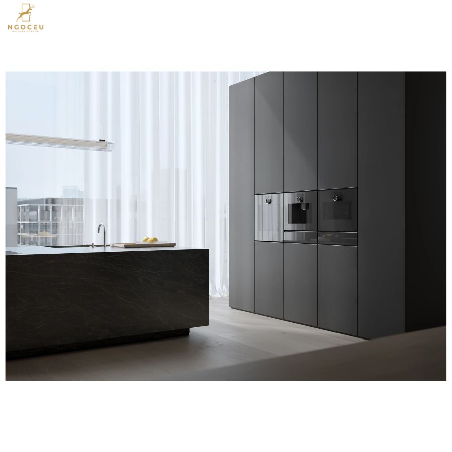 Lò nướng kèm hấp cánh phải Gaggenau Minimalistic GS240100 Onyx