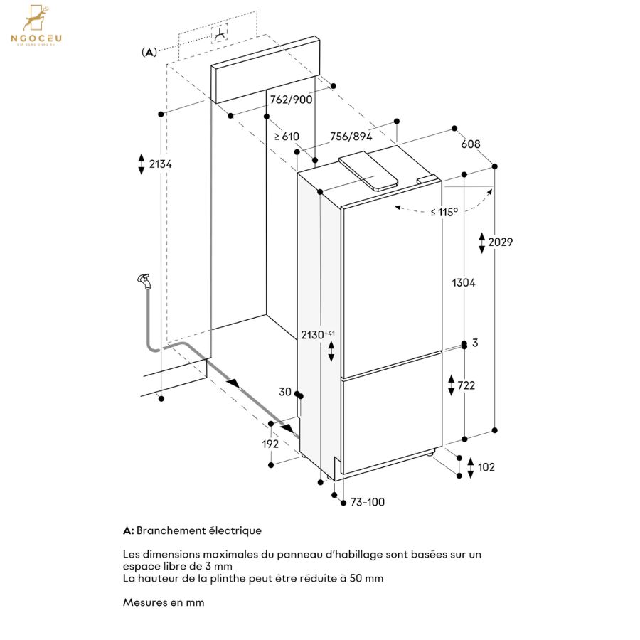 Tủ mát kết hợp tủ đông Vario Expressive 476L - Gaggenau RVB477190