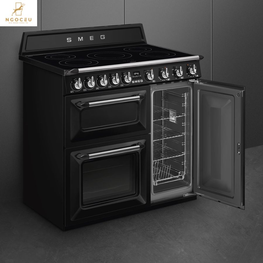 Bếp từ hỗn hợp kèm lò nướng Smeg TR93IBL2