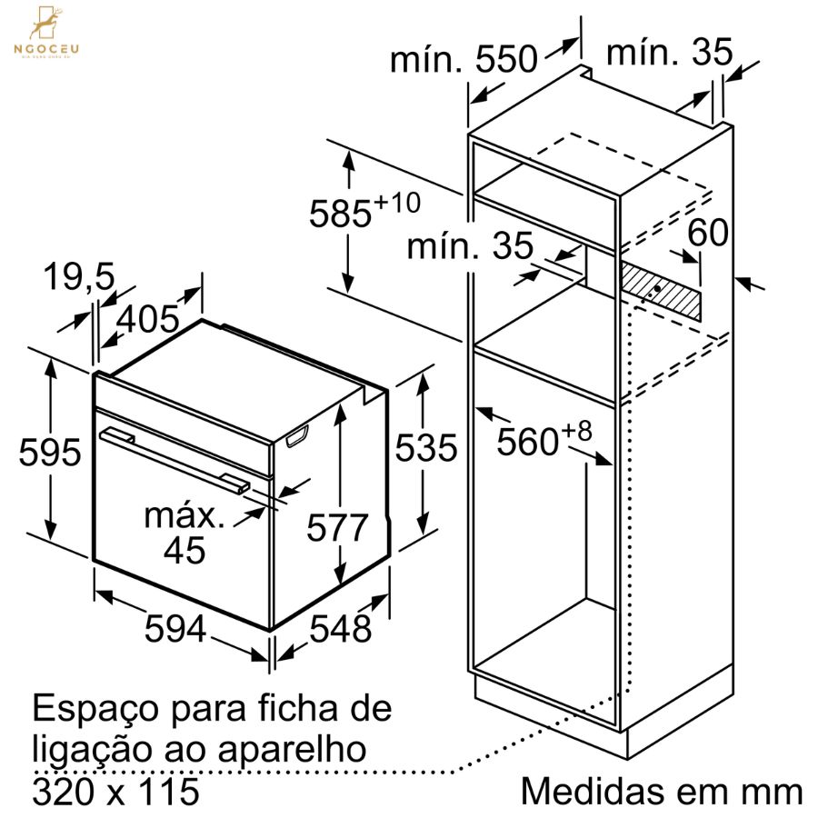 Lò nướng Bosch HBG724AB1 - Series 8