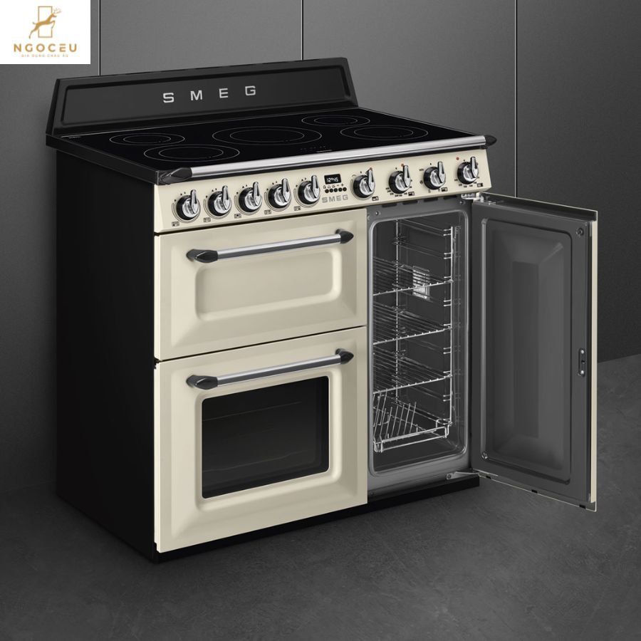 Bếp từ hỗn hợp kèm lò nướng Smeg TR93IP2
