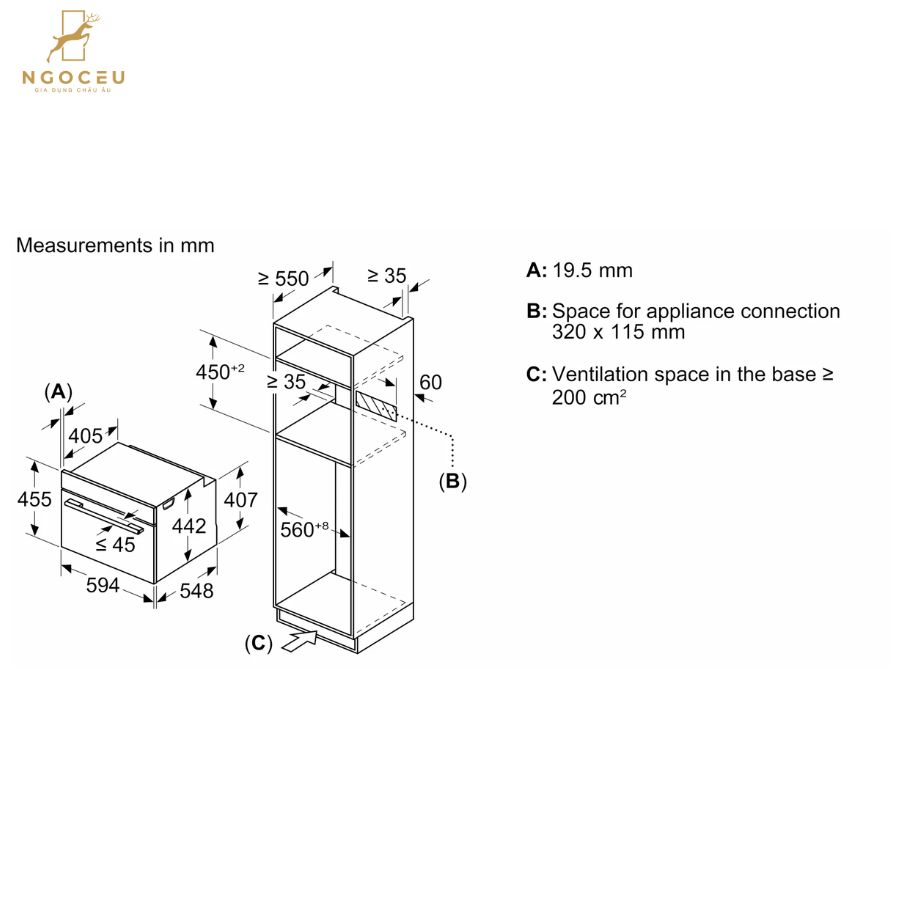 Lò nướng kết hợp vi sóng Bosch CMG7361B1M - Series 8