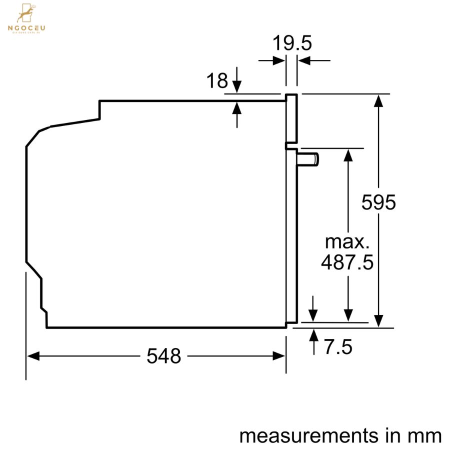 Lò nướng âm tủ Bosch HBG7341B1B - Series 8