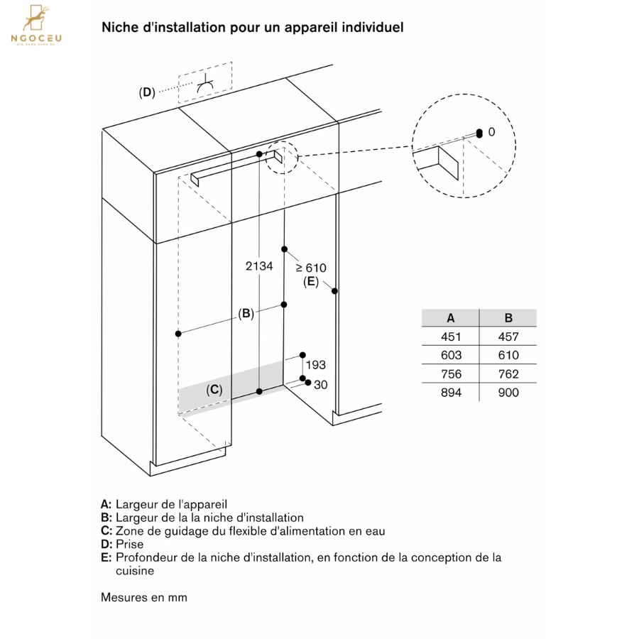 Tủ mát kết hợp tủ đông Vario Expressive 476L - Gaggenau RVB477190