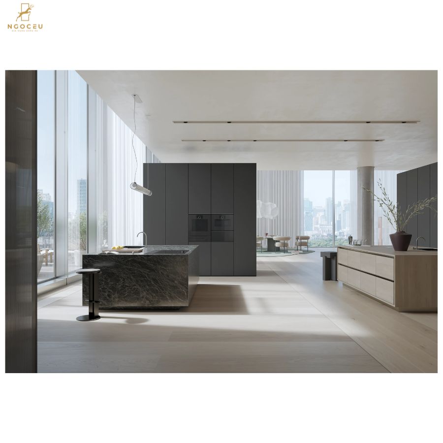 Lò nướng kèm hấp cánh phải Gaggenau Minimalistic GS240100 Onyx