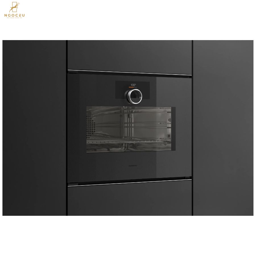 Lò nướng kèm hấp cánh phải Gaggenau Minimalistic GS250100 Onyx