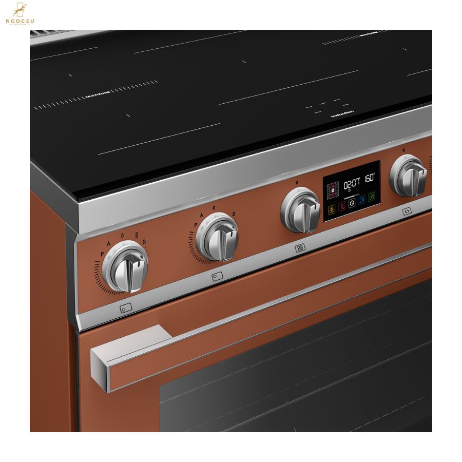 Bếp từ hỗn hợp kèm lò nướng Smeg CPF90I1PAC2