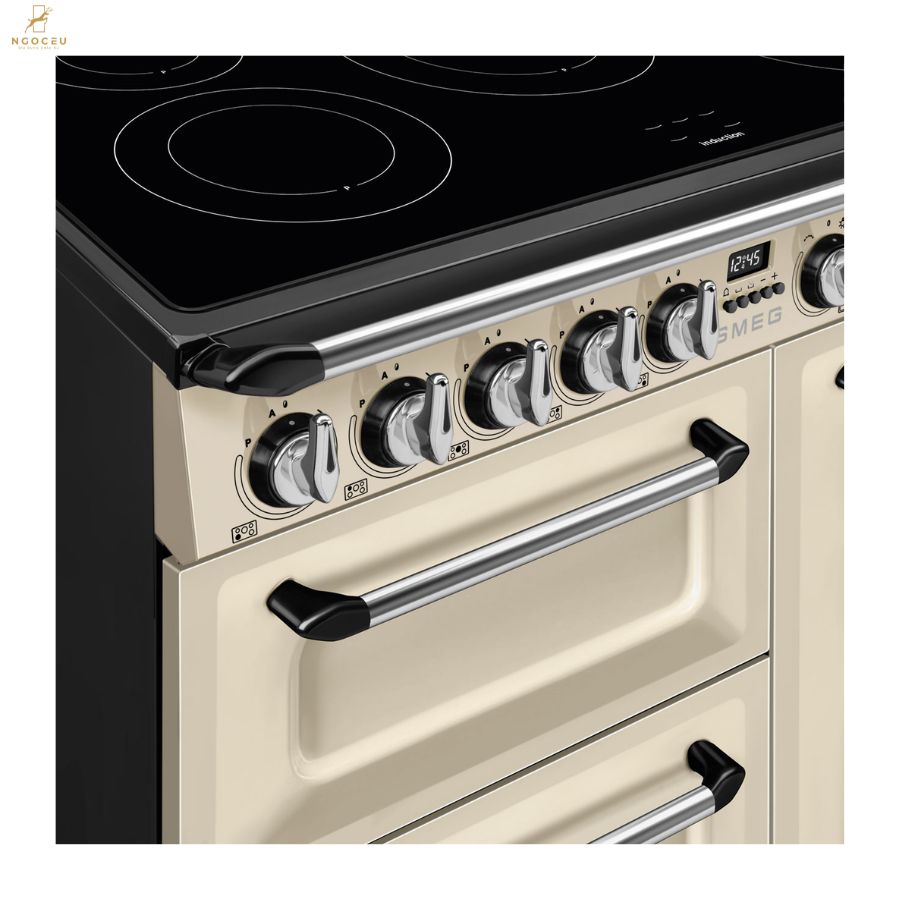 Bếp từ hỗn hợp kèm lò nướng Smeg TR93IP2