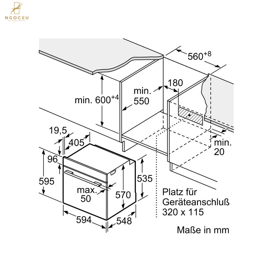 Lò nướng âm tủ - Accent Line - Bosch HBG4795B7 - Series 6