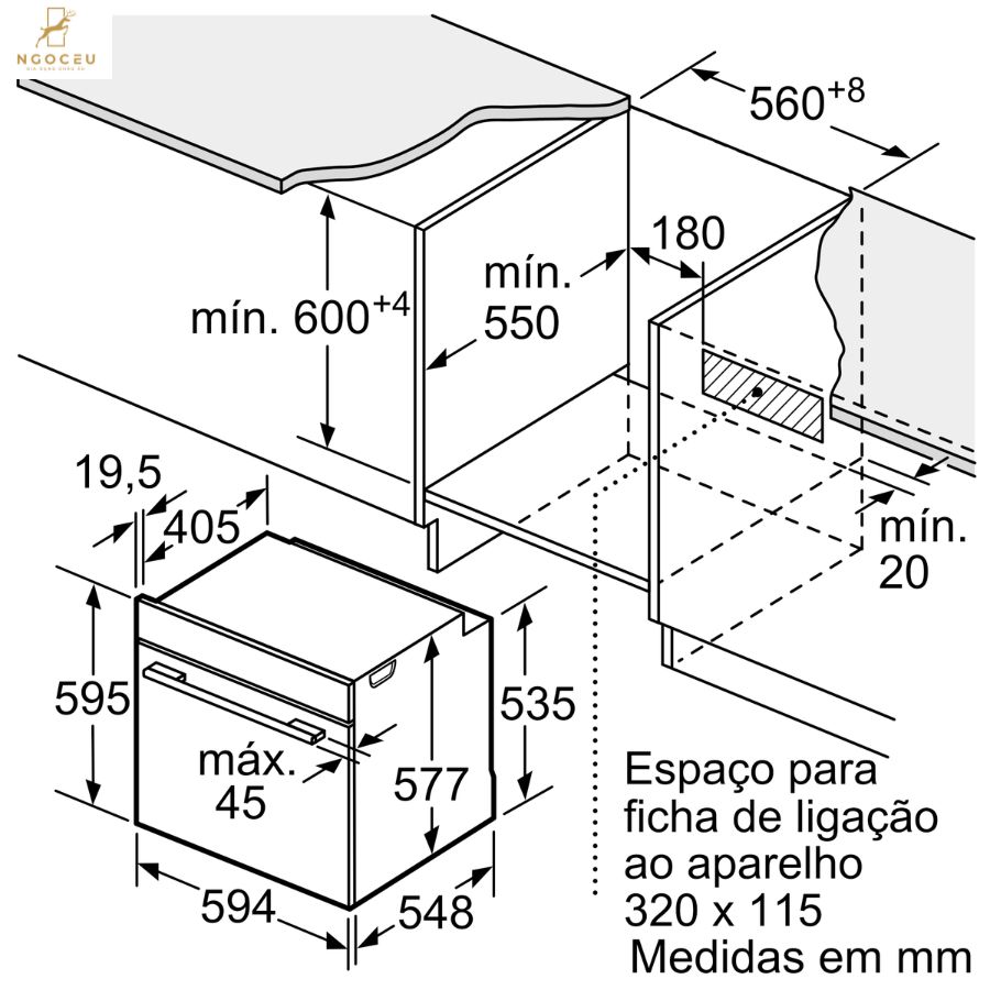 Lò nướng Bosch HBG724AB1 - Series 8