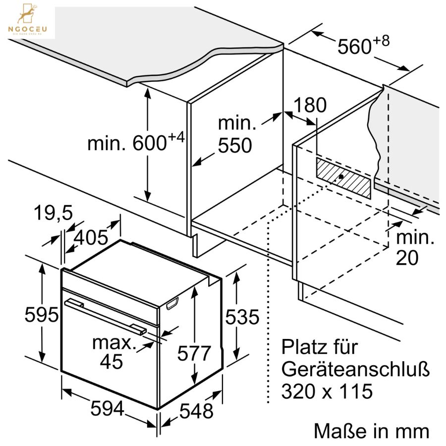 Lò nướng âm tủ - Accent Line - Bosch HBG978NB1 - Series 8
