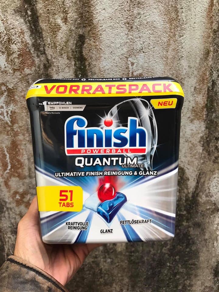 Viên rửa bát Finish Quantum Powerball 51 tabs