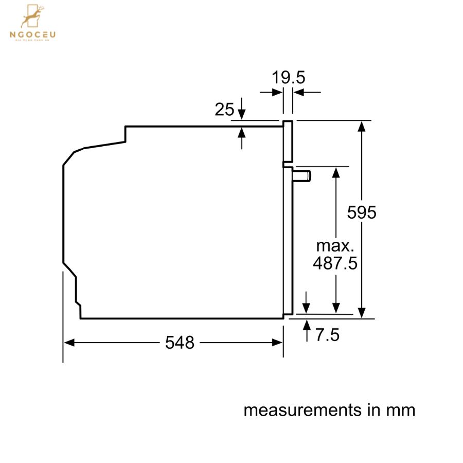 Lò nướng âm tủ - Accent Line - Bosch HQA4720B3 - Series 4