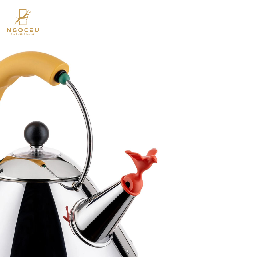 Ấm đun nước quai vàng 1L Alessi - 9093/1