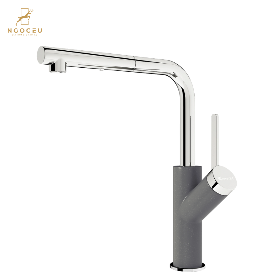 Vòi rửa bát rút dây Artan Grey