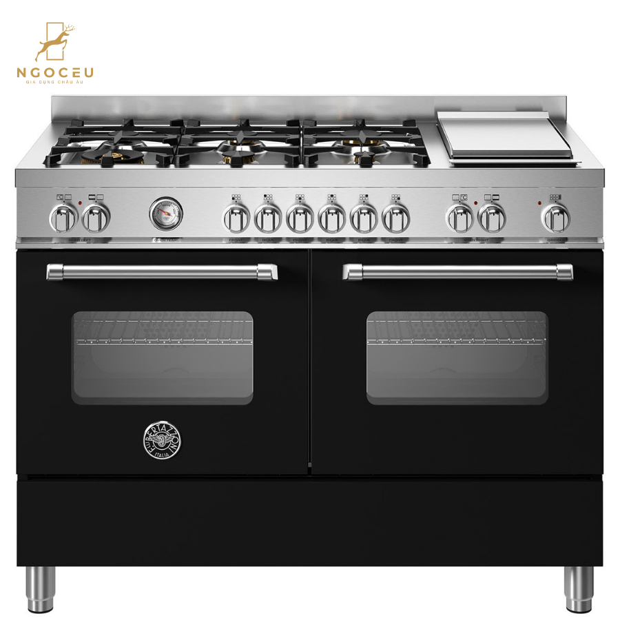 Bếp gas hỗn hợp kèm lò nướng Bertazzoni Master MAS126G2ENET 120 cm
