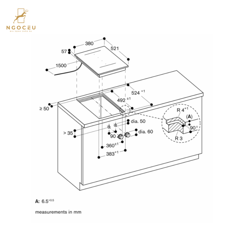 Bếp từ Gaggenau VI422105 38 cm - Serie 400