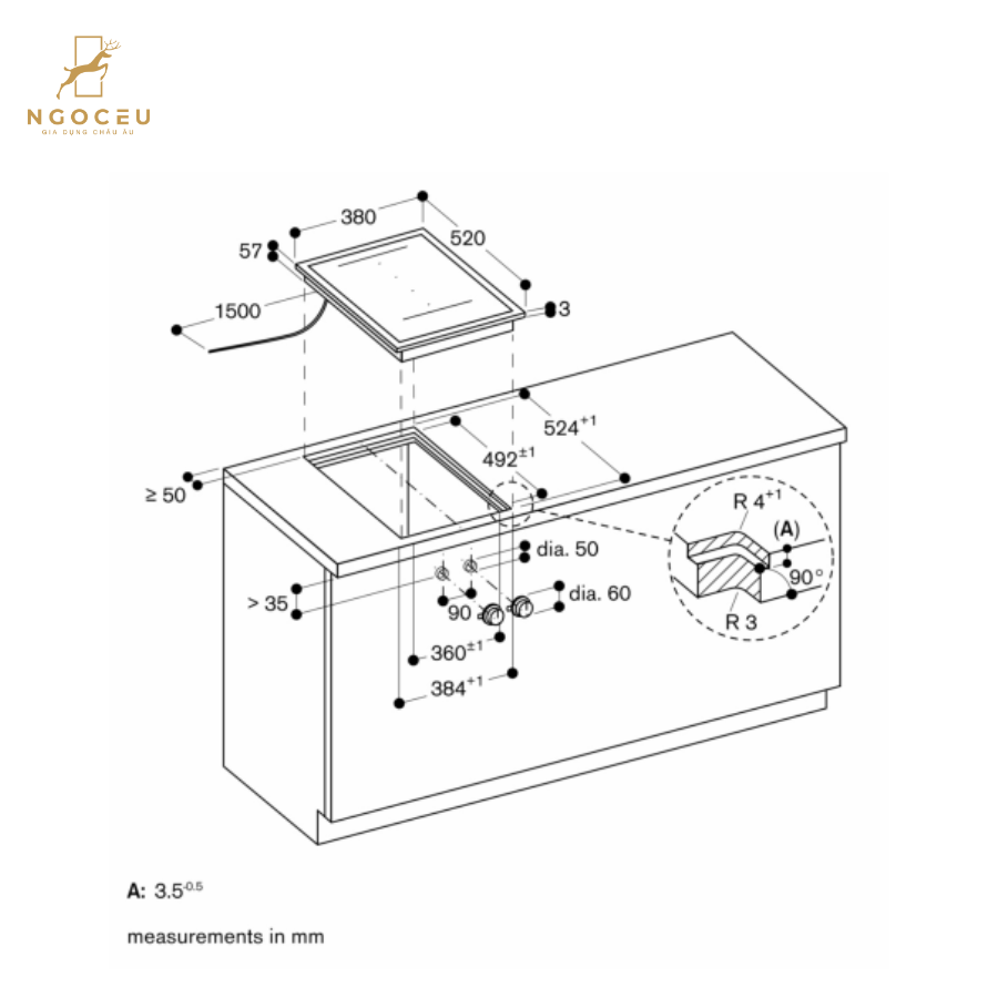 Bếp từ Gaggenau VI422115 38 cm - Serie 400