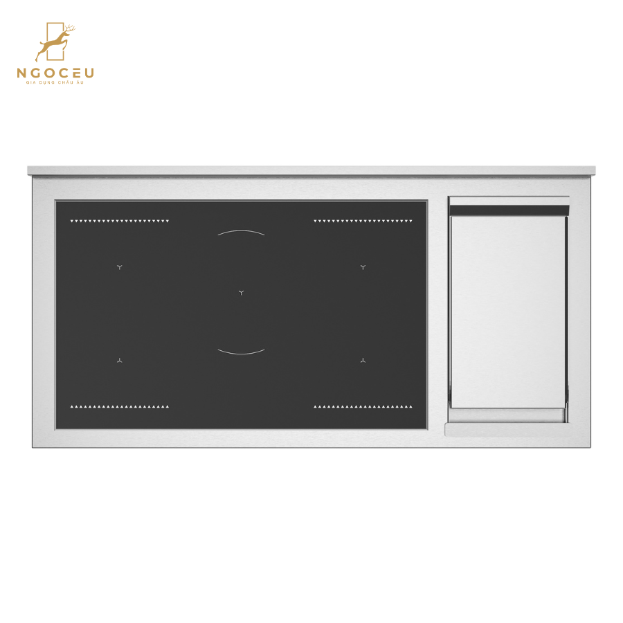 Bếp từ hỗn hợp kèm lò nướng Bertazzoni Professional PRO125I2EXT 120 cm