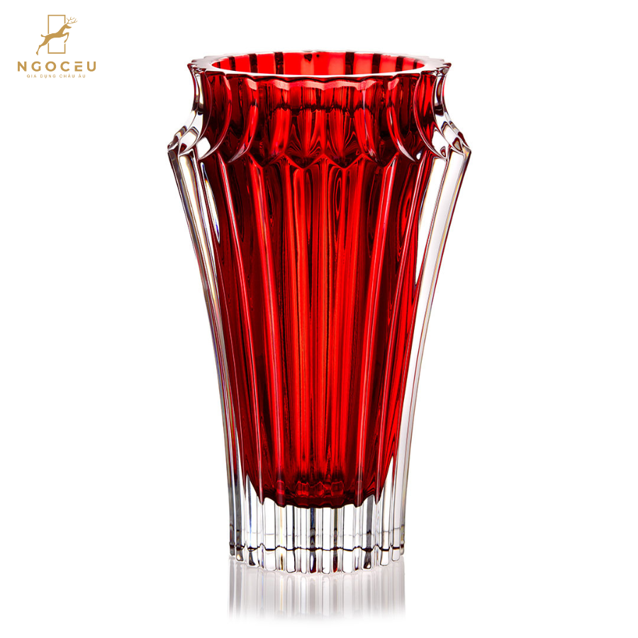 Bình hoa Rogaska Crown Jewel 25cm - Màu đỏ