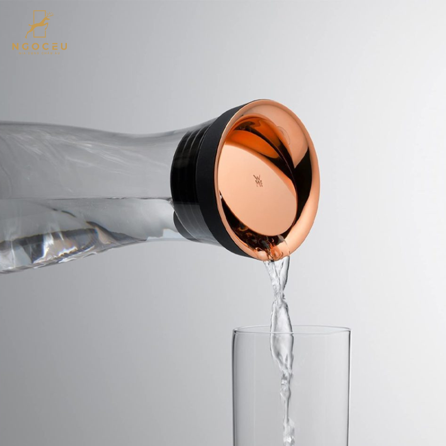 Bình thủy tinh WMF Wasserkaraffe Basic 1L - Nắp đồng