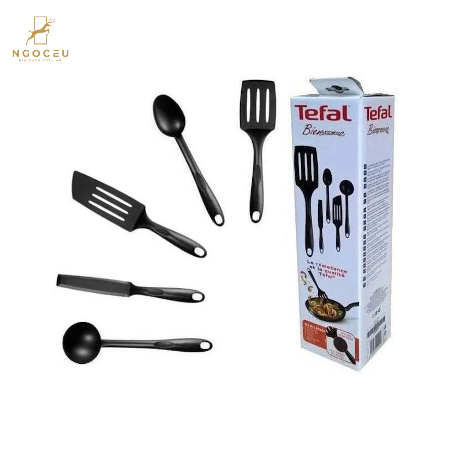 Bộ 5 món dụng cụ nấu ăn Tefal 2100089647 - Màu đen