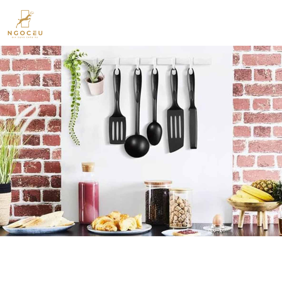 Bộ 5 món dụng cụ nấu ăn Tefal 2100089647 - Màu đen