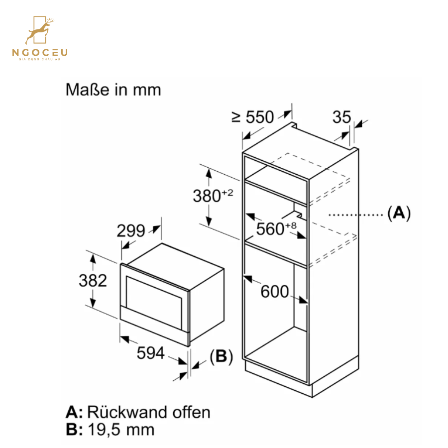 Lò vi sóng cánh phải Bosch BFR7221B1 - Serie 8