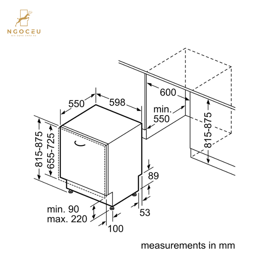 Máy rửa bát âm toàn phần Bosch SMV6ZCX10E - Serie 6