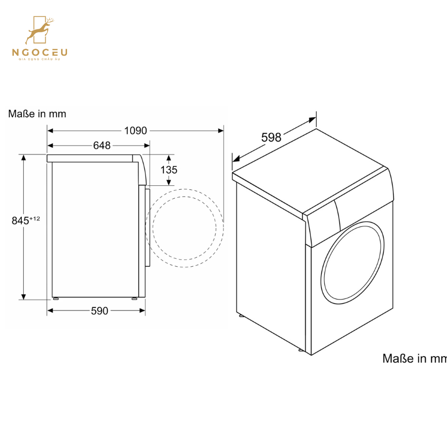 Máy giặt 10kg Bosch WGB2560X1 - Serie 8