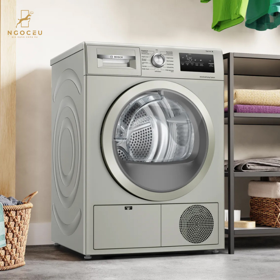 Máy sấy bơm nhiệt 8 kg Bosch WTH85VX3 - Serie 4