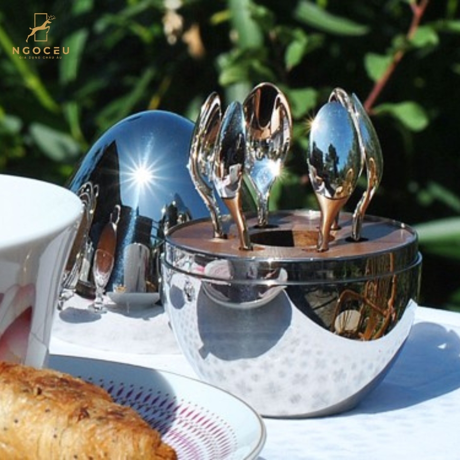Bộ 6 thìa espresso từ kim loại mạ bạc - Christofle Mood