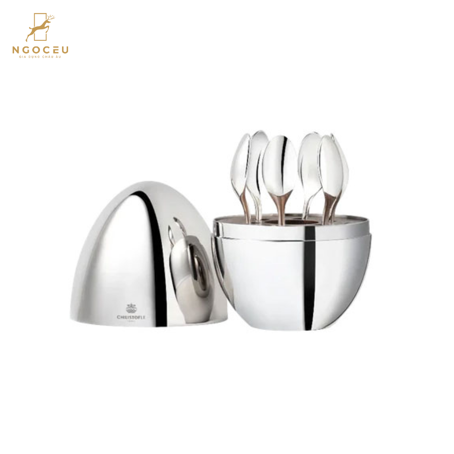 Bộ 6 thìa espresso từ kim loại mạ bạc - Christofle Mood