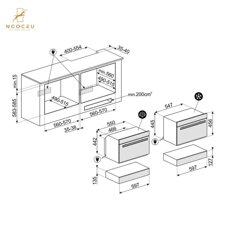 Ngăn kéo hút chân không Smeg Dolce Stil Novo Aesthetic CPV615NR