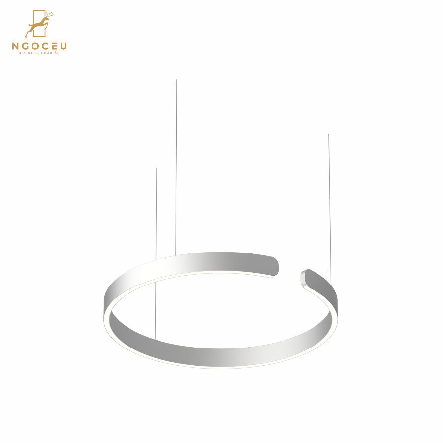 Đèn thả treo trần Occhio Mito Sospeso 60cm - Màu Bạc