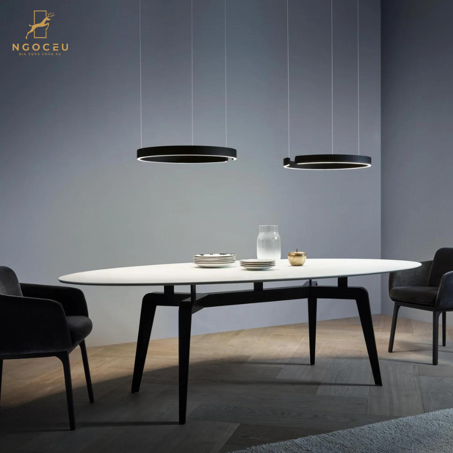 Đèn thả treo trần Occhio Mito Sospeso 60cm - Màu Đen