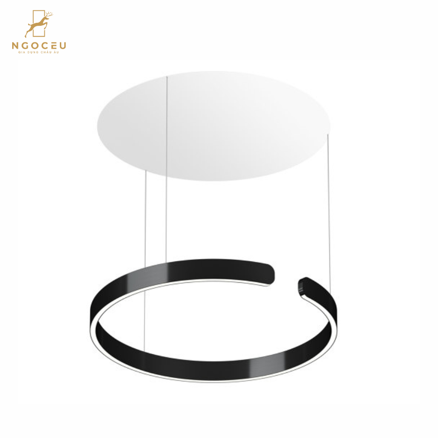 Đèn thả treo trần Occhio Mito Sospeso 60cm - Màu Đen Đậm