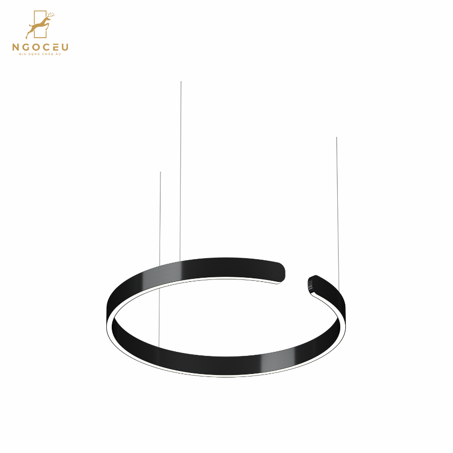 Đèn thả treo trần Occhio Mito Sospeso 60cm - Màu Đen Đậm