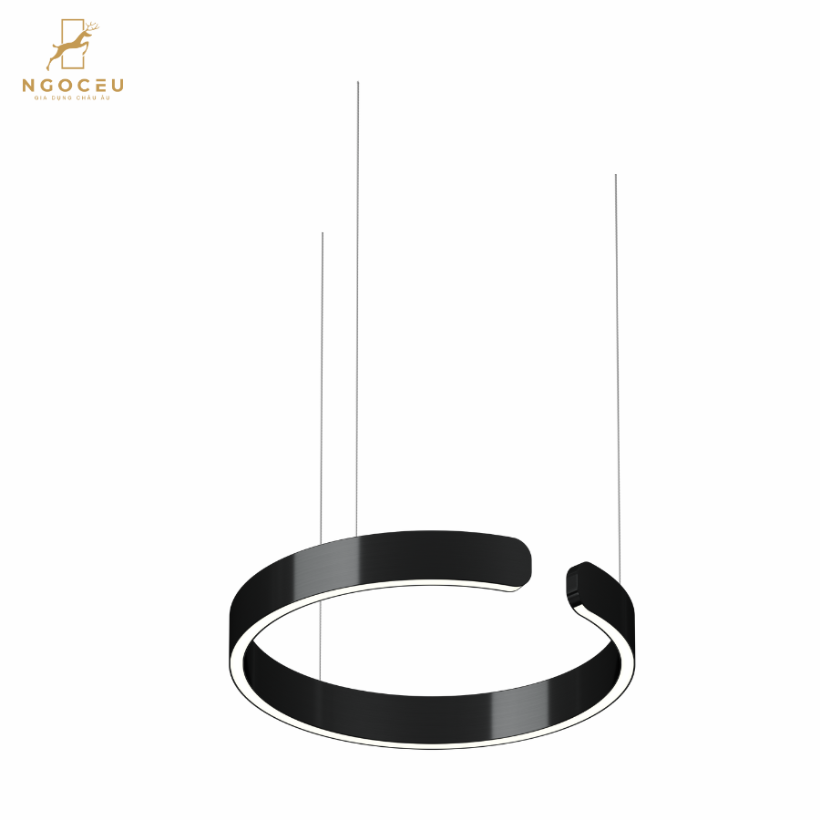 Đèn thả treo trần Occhio Mito Sospeso 40cm - Màu Đen Đậm