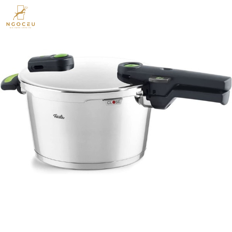 Nồi áp suất kèm xửng hấp Fissler Vitaquick Green 4,5L