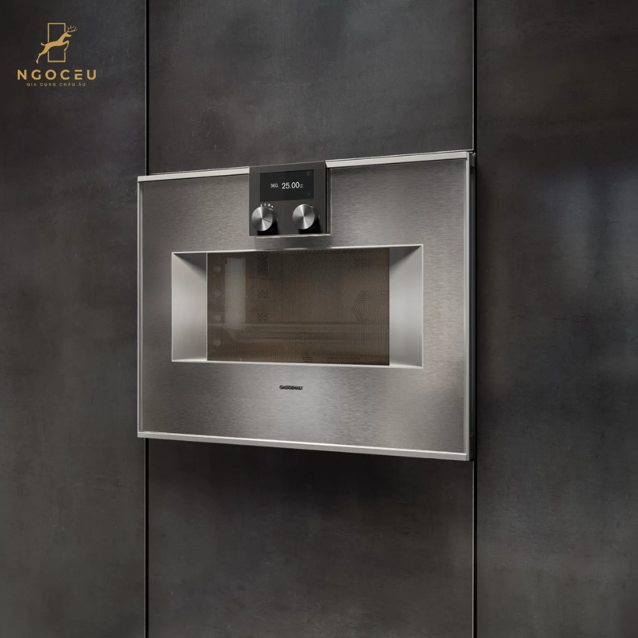 Lò nướng kết hợp lò vi sóng cánh trái Gaggenau BM451110 - Serie 400 - Màu Bạc