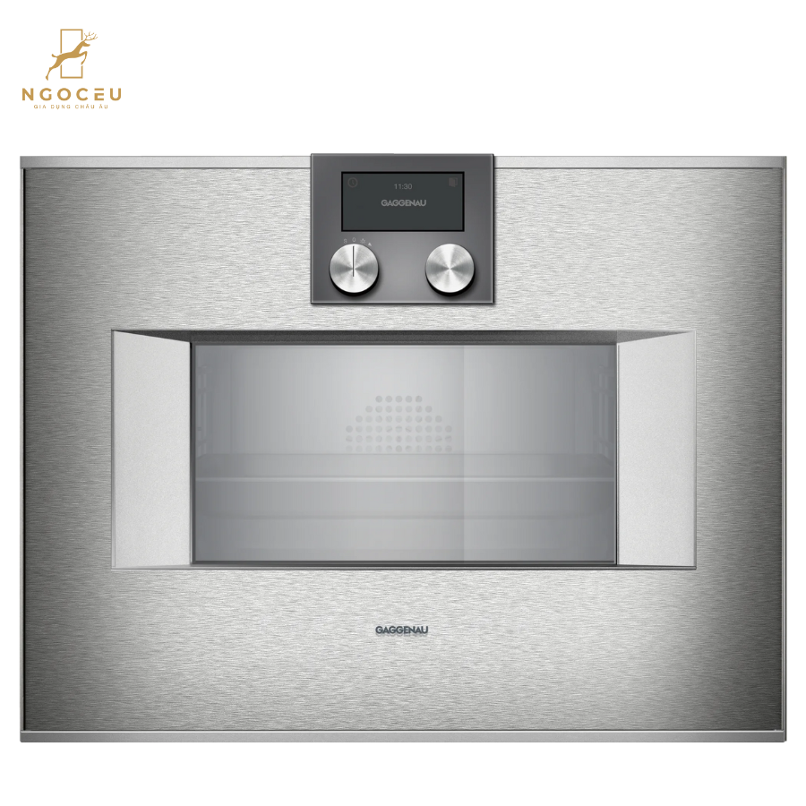 Lò nướng kèm hấp cánh trái Gaggenau BS451111 - Serie 400 - Màu Xám