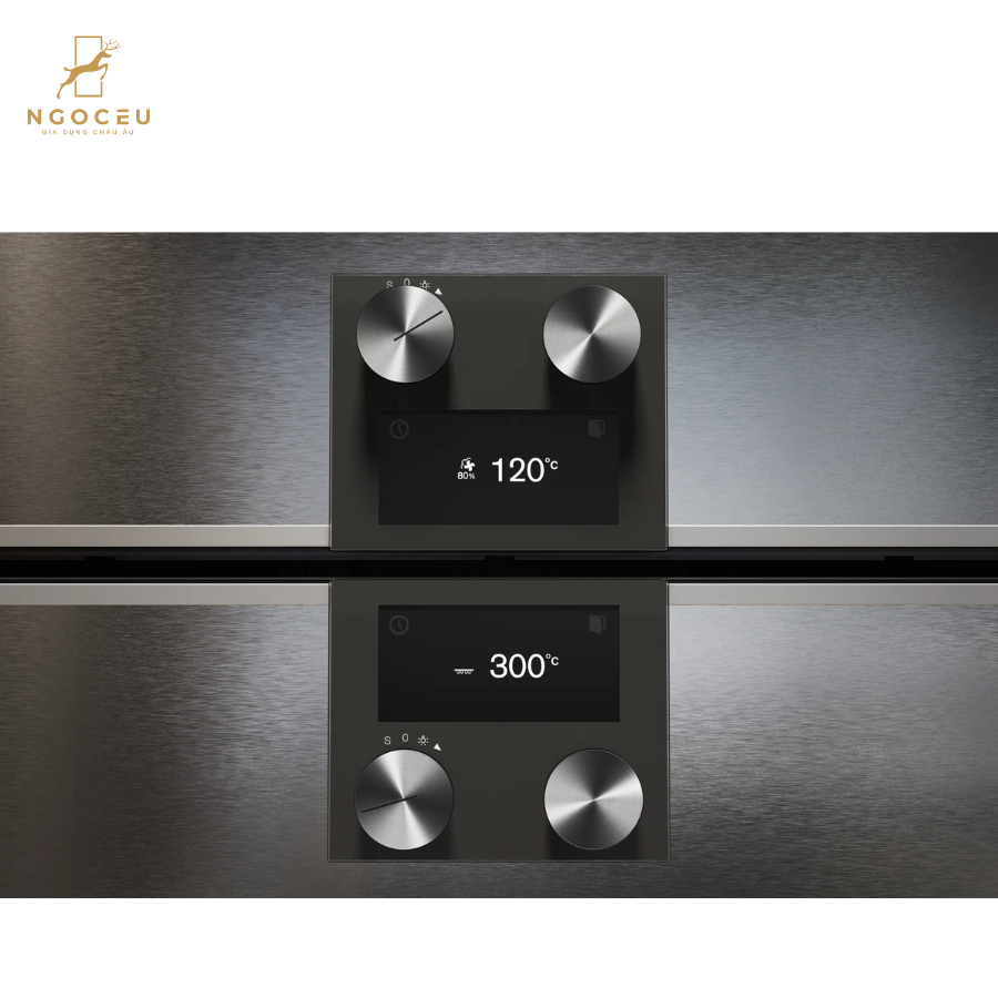 Lò nướng kèm hấp cánh phải Gaggenau BS484112 - Serie 400 - Màu Xám