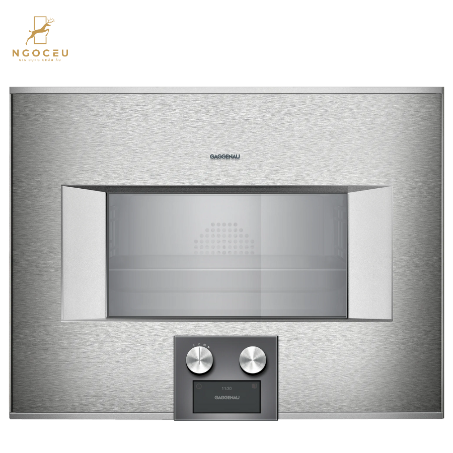 Lò nướng kèm hấp cánh trái Gaggenau BS455111 - Serie 400 - Màu Xám