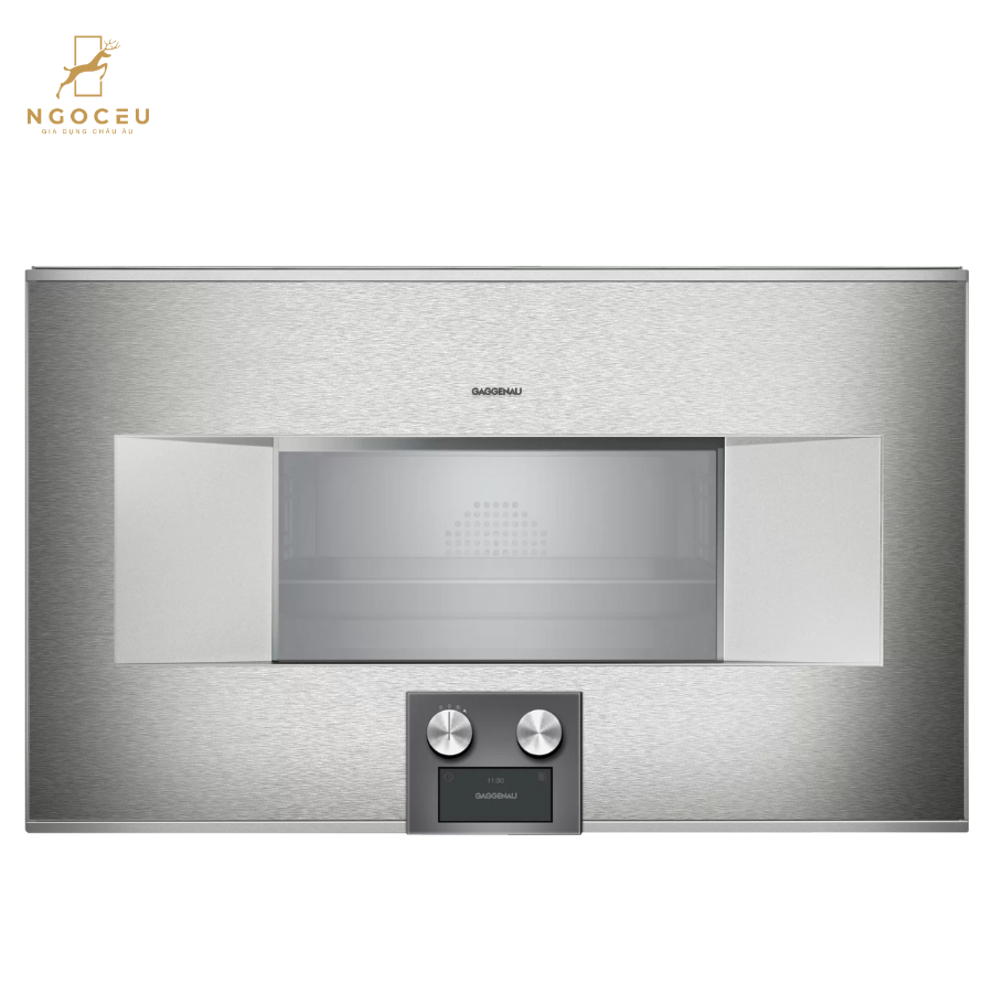 Lò nướng kèm hấp cánh trái Gaggenau BS485112 - Serie 400 - Màu Xám