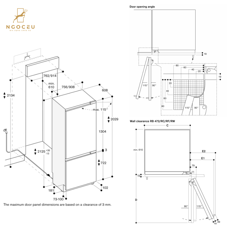 Tủ mát kết hợp tủ đông 411L - Gaggenau RB472303 - Serie 400