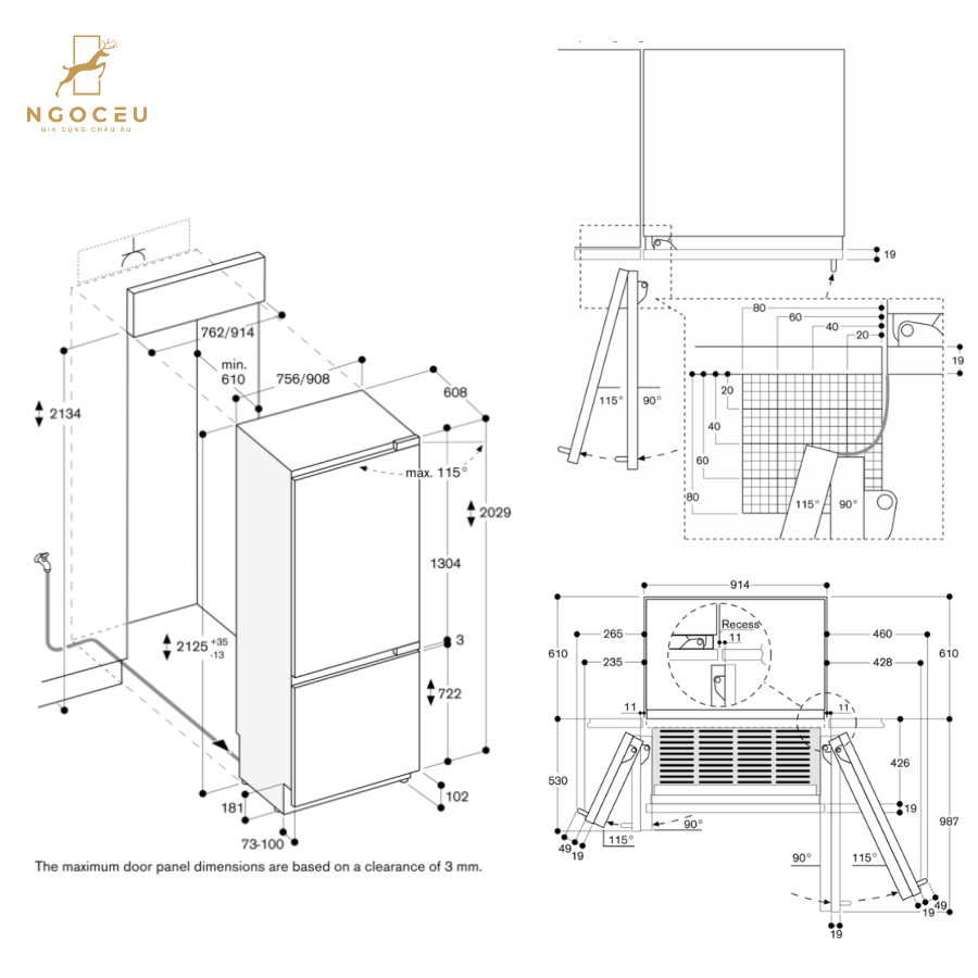 Tủ mát kết hợp tủ đông 514L - Gaggenau RB492303 - Serie 400